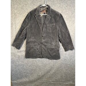 Faherty Brand Mens XL Charcoal Grey Corduroy Blazer Southwestern‎ Yoke Lining